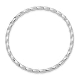 Sterling Silver Rhod. Plated Pol. Twisted Slip-on Child's Bangle-WBC-QB862
