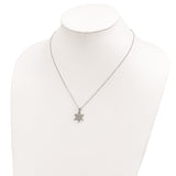 Sterling Silver & 12K Snowflake Necklace-WBC-QBH185-18