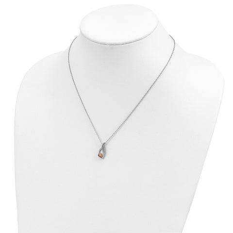 Sterling Silver & 12k Necklace-WBC-QBH210-18