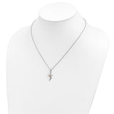 Sterling Silver & 12k Cross Necklace-WBC-QBH214-18