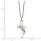 Sterling Silver & 12k Cross Necklace-WBC-QBH214-18