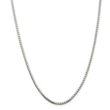 Sterling Silver 2.5mm 8 Sided Diamond-cut Box Chain-WBC-QBR050-30