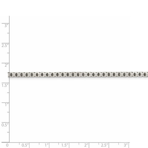 Sterling Silver 3.2mm 8 Sided Diamond-cut Box Chain-WBC-QBR057-28