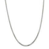 Sterling Silver 3.2mm 8 Sided Diamond-cut Box Chain-WBC-QBR057-26