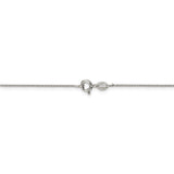 Sterling Silver .8mm Box Chain Anklet-WBC-QBX015-10