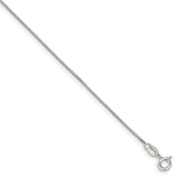 Sterling Silver .8mm Box Chain Anklet-WBC-QBX015-10