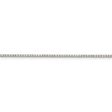 Sterling Silver 1.5mm Box Chain w/2in ext.-WBC-QBX028E-18