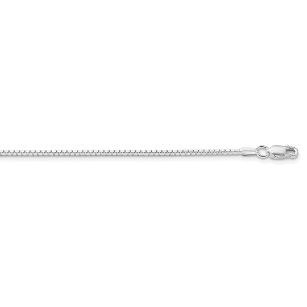 Sterling Silver Rhodium-plated 1.5mm Box Chain-WBC-QBX028R-36