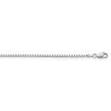 Sterling Silver Rhodium-plated 1.75mm Box Chain-WBC-QBX035R-26