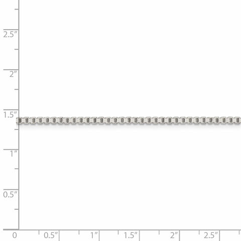 Sterling Silver 1.9mm Box Chain w/4in ext.-WBC-QBX037E-22
