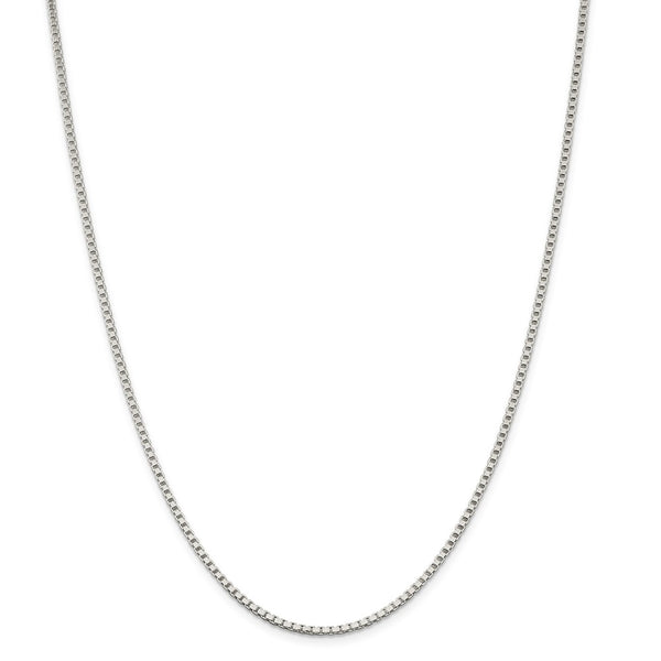 Sterling Silver 2mm Box Chain-WBC-QBX040-36