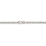 Sterling Silver 2.5mm Box Chain-WBC-QBX050-36