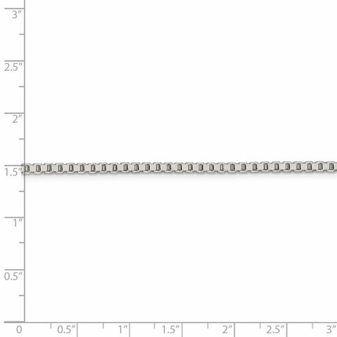 Sterling Silver 2.5mm Box Chain-WBC-QBX050-36