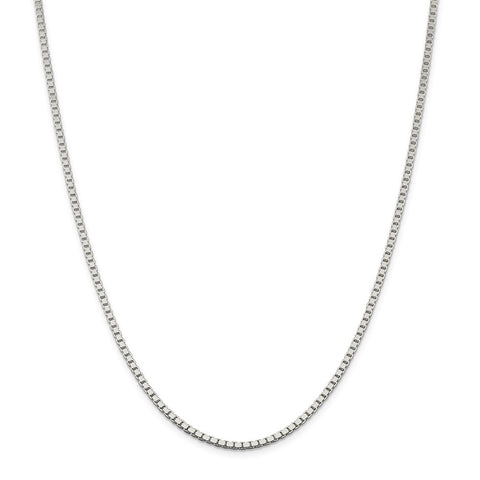 Sterling Silver 2.5mm Box Chain-WBC-QBX050-42