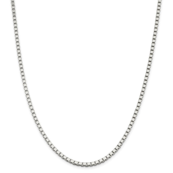 Sterling Silver 3mm Box Chain-WBC-QBX057-20