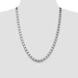 Sterling Silver 7mm Box Chain-WBC-QBX120-24