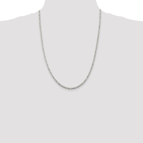 Sterling Silver 2.5mm Byzantine Chain-WBC-QBZ060-24