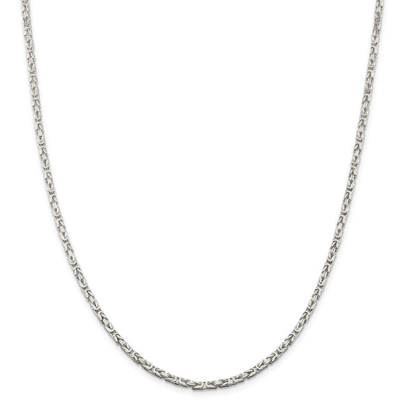 Sterling Silver 2.5mm Byzantine Chain-WBC-QBZ060-20