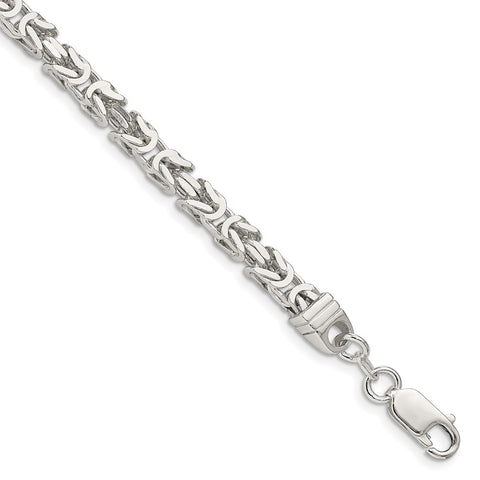 Sterling Silver 4.25mm Byzantine Chain-WBC-QBZ100-8