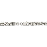 Sterling Silver 5mm Byzantine Chain-WBC-QBZ120-8