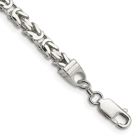 Sterling Silver 5mm Byzantine Chain-WBC-QBZ120-8