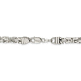 Sterling Silver 6mm Byzantine Chain-WBC-QBZ150-28