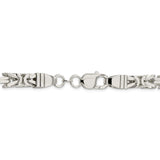Sterling Silver 7.5mm Byzantine Chain-WBC-QBZ180-22