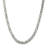 Sterling Silver 8.25mm Byzantine Chain-WBC-QBZ200-20