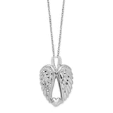 Sterling Silver Wings Ash Holder 18in Necklace-WBC-QC9743-18