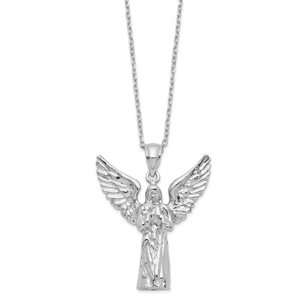 Sterling Silver Angel Ash Holder 18in Necklace-WBC-QC9744-18