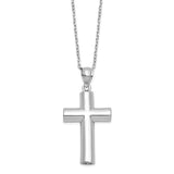 Sterling Silver Cross Ash Holder 18in Necklace-WBC-QC9746-18