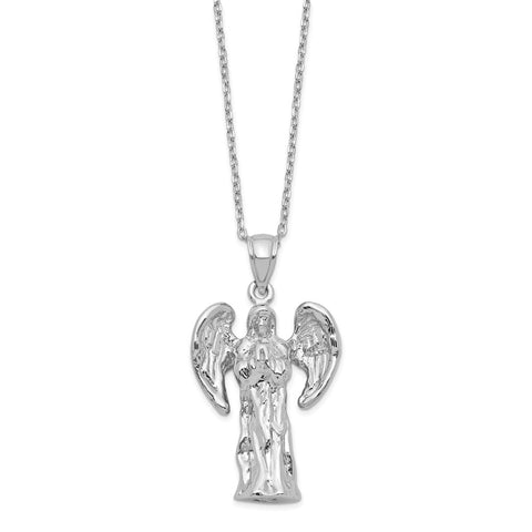 Sterling Silver Angel Ash Holder 18in Necklace-WBC-QC9752-18