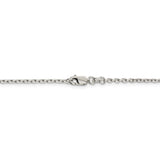 Sterling Silver 2mm Beveled Oval Cable Chain-WBC-QCA060-36