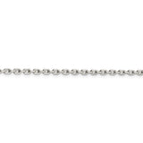 Sterling Silver 2.75mm Beveled Oval Cable Chain-WBC-QCA080-36