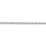 Sterling Silver 3.25mm Beveled Oval Cable Chain-WBC-QCA100-30
