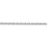 Sterling Silver 3.25mm Beveled Oval Cable Chain-WBC-QCA100-36