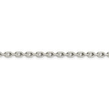 Sterling Silver 3.95mm Beveled Oval Cable Chain-WBC-QCA120-26