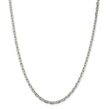 Sterling Silver 3.95mm Beveled Oval Cable Chain-WBC-QCA120-30