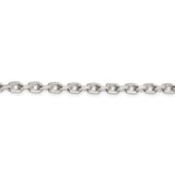 Sterling Silver 4.9mm Beveled Oval Cable Chain-WBC-QCA150-18