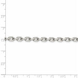 Sterling Silver 4.9mm Beveled Oval Cable Chain-WBC-QCA150-22