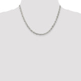 Sterling Silver 4.9mm Beveled Oval Cable Chain-WBC-QCA150-18