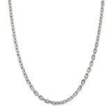 Sterling Silver 4.9mm Beveled Oval Cable Chain-WBC-QCA150-22