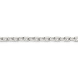 Sterling Silver 5.4mm Beveled Oval Cable Chain-WBC-QCA170-18