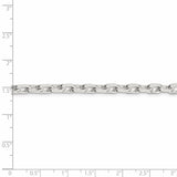 Sterling Silver 5.4mm Beveled Oval Cable Chain-WBC-QCA170-22