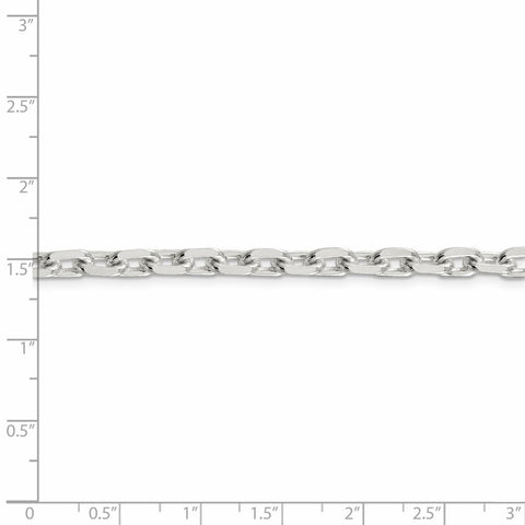 Sterling Silver 5.4mm Beveled Oval Cable Chain-WBC-QCA170-26