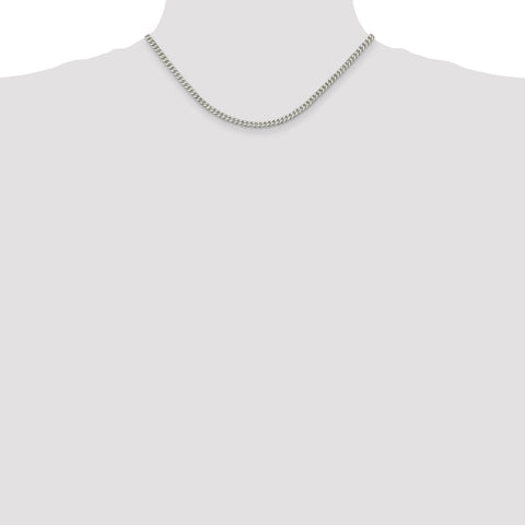 Sterling Silver 3.5mm Curb Chain-WBC-QCB100-16