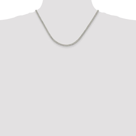 Sterling Silver 3.5mm Curb Chain-WBC-QCB100-18