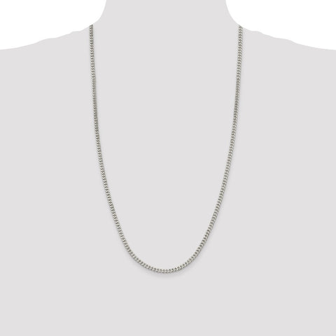 Sterling Silver 3.5mm Curb Chain-WBC-QCB100-28