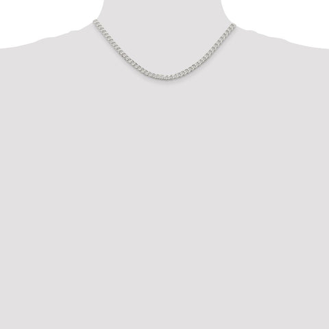 Sterling Silver 4.5mm Curb Chain-WBC-QCB120-16