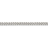 Sterling Silver Rhodium-plated 4.5mm Curb Chain-WBC-QCB120R-30